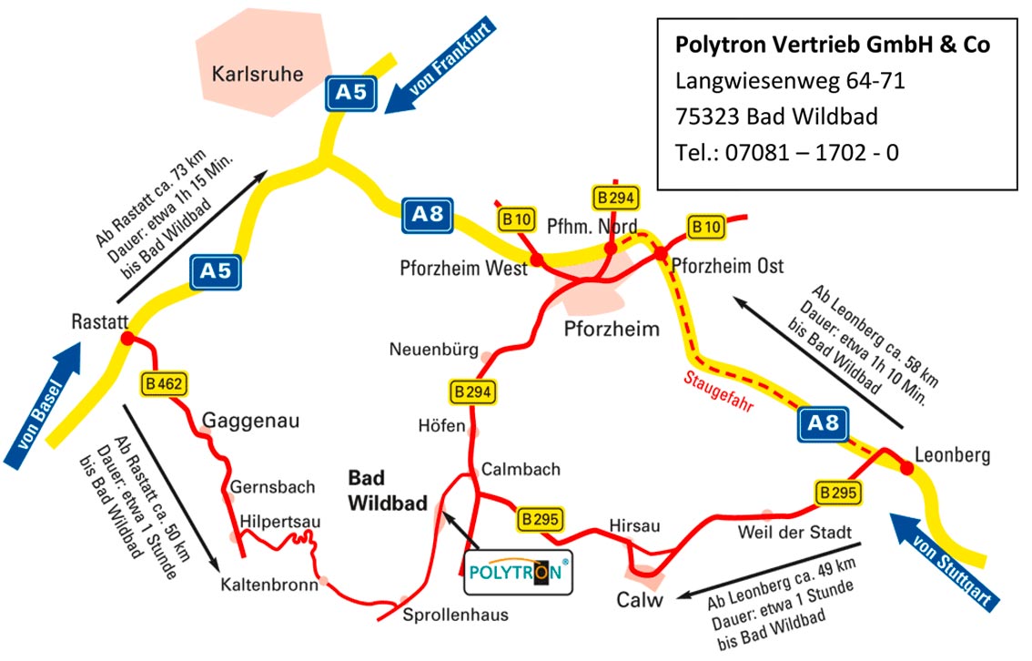 POLYTRON Anfahrt 